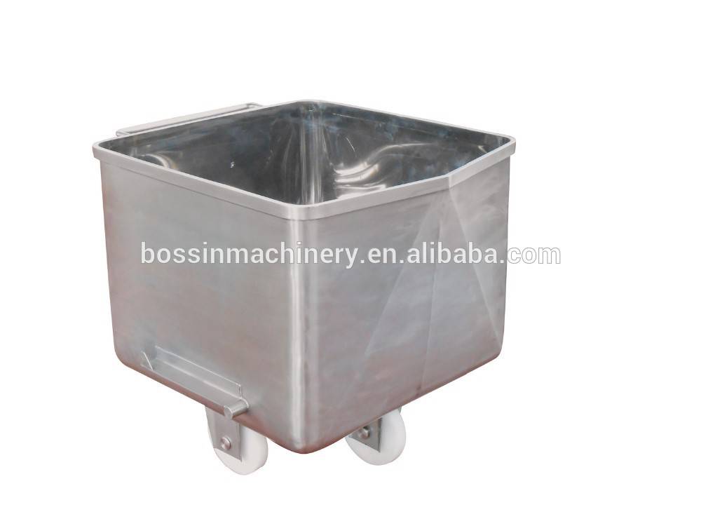 200L sus 304 stainless steel meat trolley