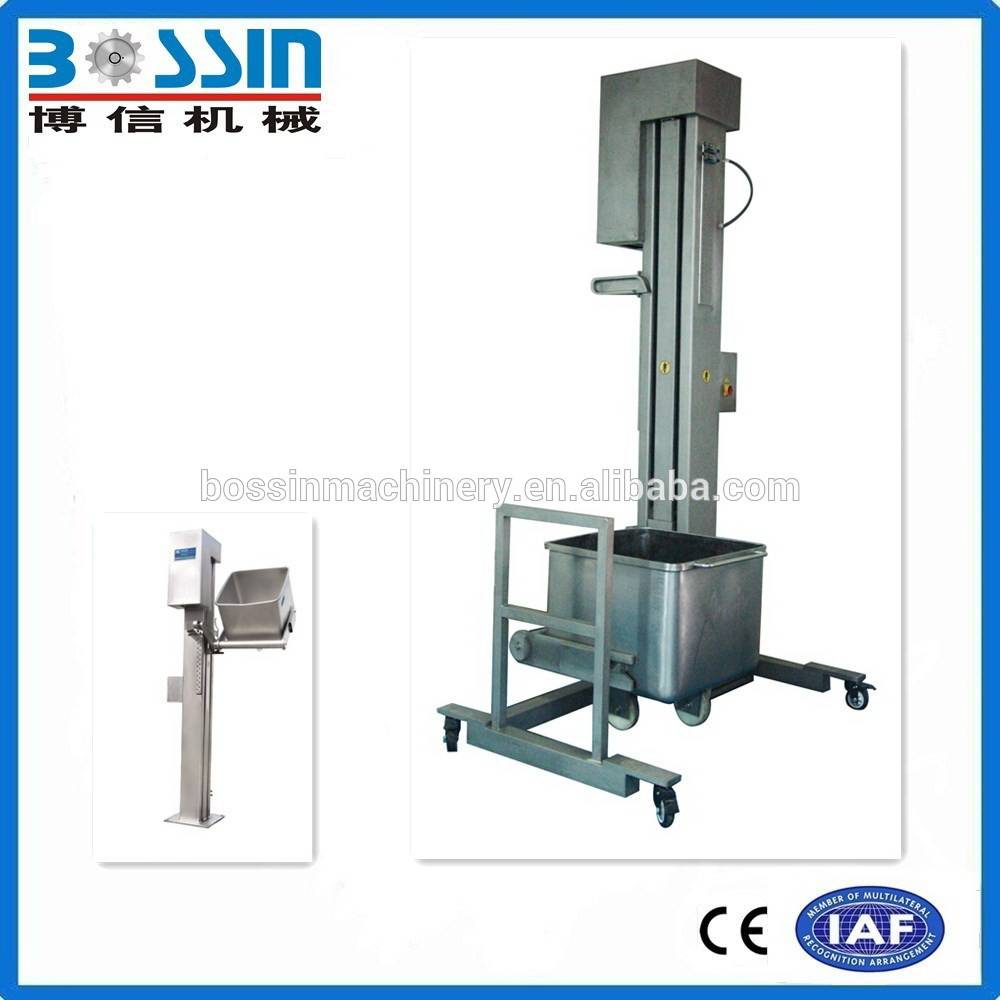 China top quality energy saving meat elevator with meat bin