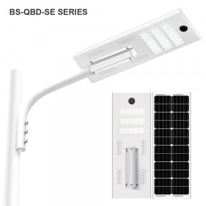 BS-QBD-SE Series All In One Solar Street Light, Integrated Solar Lamp, Private Mold, For Project, Motion Sensor For Options ( Pipe type)