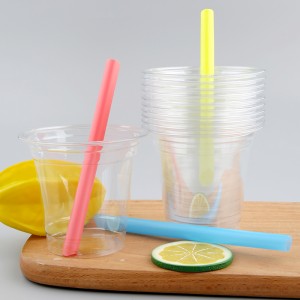 Custom Logo Disposable 16 Oz Clear Pet Plastic Cups