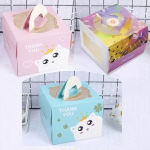 Customized Deluxe Open-Window Tall Cake Boxes