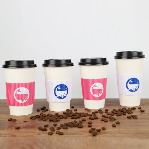 Custom Disposable Corrugated Paper Cup Sleeve Wholesale