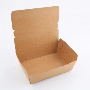 Papieren doos voor voedselverpakking met zichtbare vensters