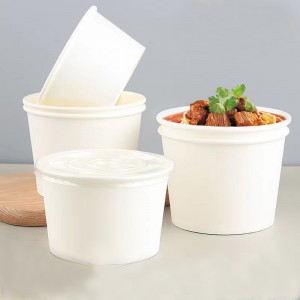 Bol de paper kraft d'embalatge biodegradable per emportar a l'engròs