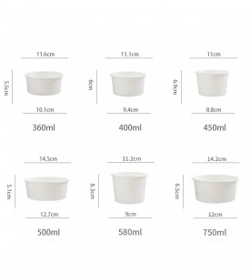 Прилагодени биоразградливи чинии за супа од крафт хартија за еднократна употреба