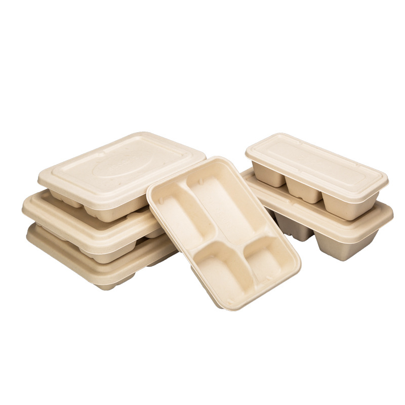 Disposable & Eco-Friendly Degradable Pulp Lunch Box