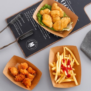 Wholesale Disposable Kraft Paper Boat Trays