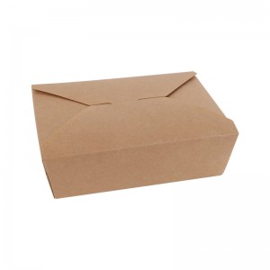 Custom Logo Disposable Kraft Paper Lunch Box