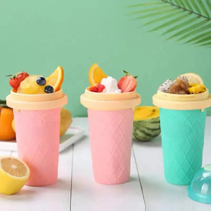 Lebese le Iketselitsoeng Lapeng le Shake Ice Cream Maker Cooling Plastic Cup