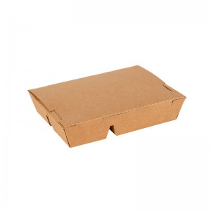 Recipiente biodegradável para alimentos em papel Kraft
