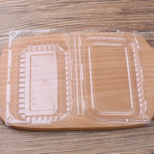 Gjennomsiktig plastmatboks for frukt og salater med lokk