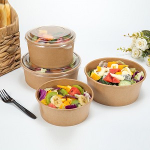 Food Grade Kraft Paper Bowl para sa Salad