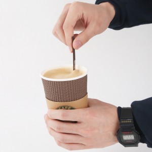 Paja de café varilla agitadora desechable bebida caliente leche té paja plástico doble agujero café paja personalizada