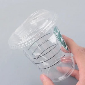 Изготовленный на заказ прозрачный пластиковый стаканчик из ПЭТ оптом