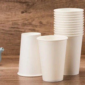 Single-wall Paper Cup with Lid Heat-resistant & Leak-proof