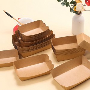 Wholesale Disposable Kraft Paper Boat Trays