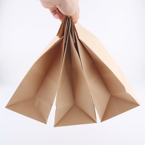 අභිරුචි කළ ලාංඡනය Takeout Kraft Paper Bags