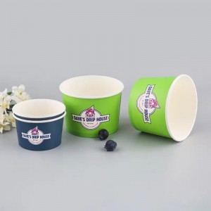 カスタマイズ可能で使い捨てのプレミアム紙製アイスクリームカップ