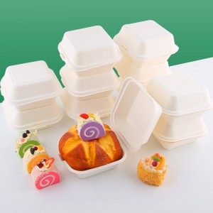 Microwavable & Biodegradable Custom Greaseproof Bagasse Paper Lunch Box