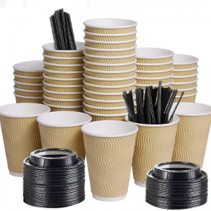 Eco-friendly Double-wall Kraft Paper Coffee Cups