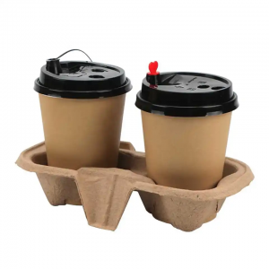 Eko-vriendelike dubbelwandige Kraft Paper Koffiebekers