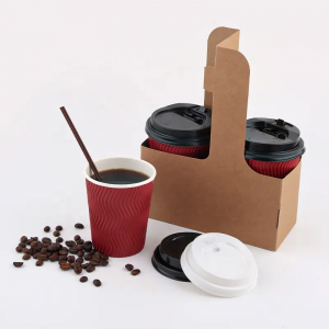 Eco-friendly na Double-wall Kraft Paper Coffee Cups
