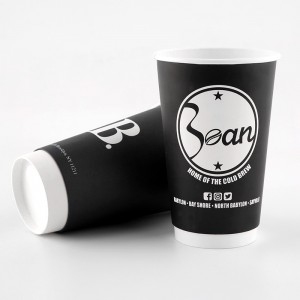 Premium Double-Walled White Cardboard Coffee Cups with Lids