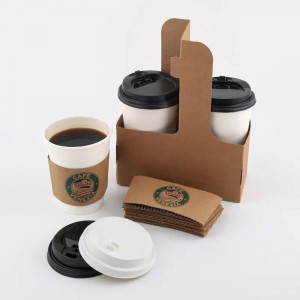 Custom nga Single-Wall Eco-Friendly Kraft Paper Cups nga adunay Taklob