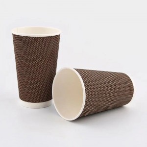Disponibel Ripple Wall Coffee Paper Cup Engros