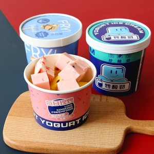 Tazza di carta di gelato dispunibile di vendita calda cù coperchi