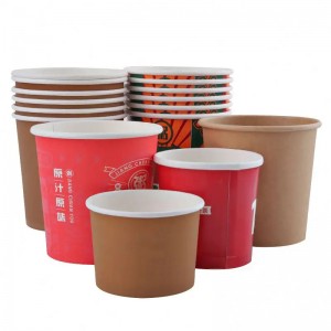 compostable Wholesale Kraft Paper Soup Bucket