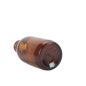 Round Shape Amber Syrup Glass Bottle