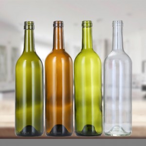750ml Clear Bordeaux Glass Bottle with T Cork