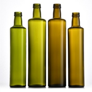 Round Shape Empty Glass Bottle 250ml for Olive Oil
