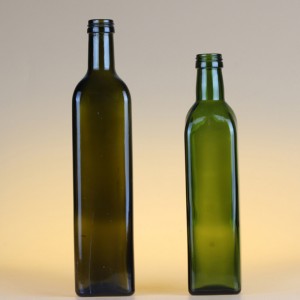 Square Marasca Olive Oil Glass Bottle 250ml