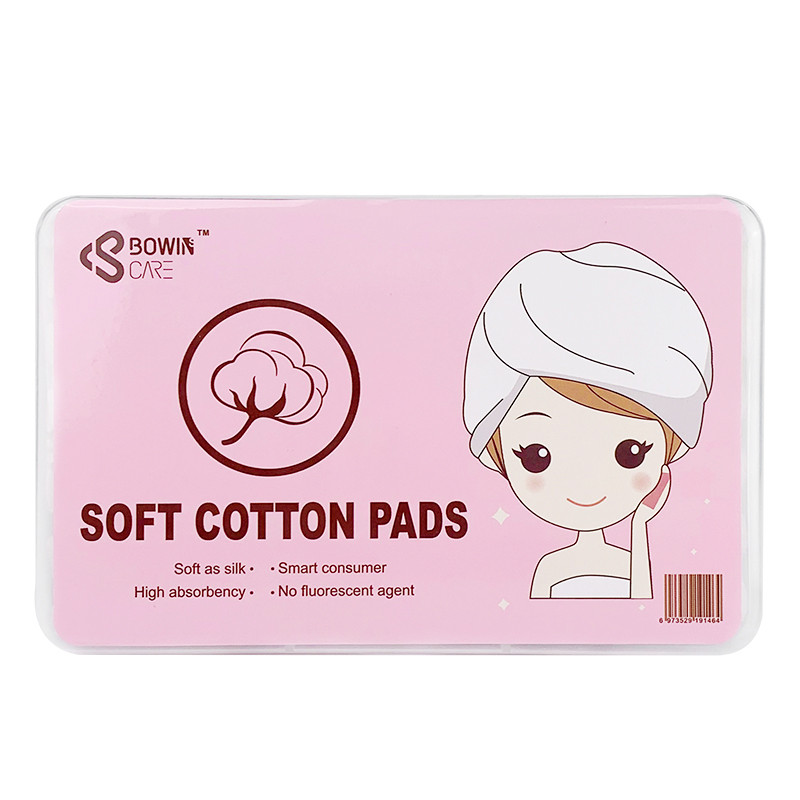 Dual effect cleaning makeup cotton pad in box p...