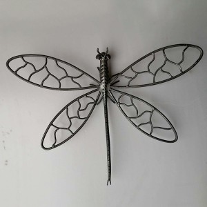 OEM Customized Iron Entry Door - Home Wall Iron Dragonfly Decor – Boya