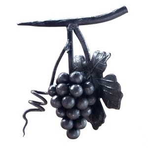Wrougt  Iron Grapes with Branch