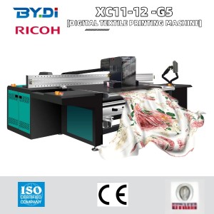 Digital textile/fabric printing machine with 12 pieces of ricoh G5 print-heads