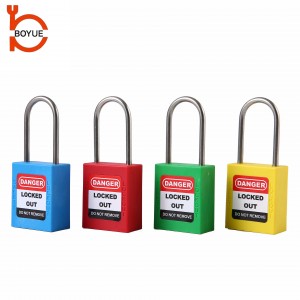 OEM Supply 76mm Nylon Safety Padlock - 40mm steel shackel nylon padlock ABS safety padlock – Boyue