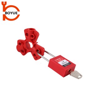 Red Plastic Air Source Pneumatic Quick-disconnect Lockout AS-01
