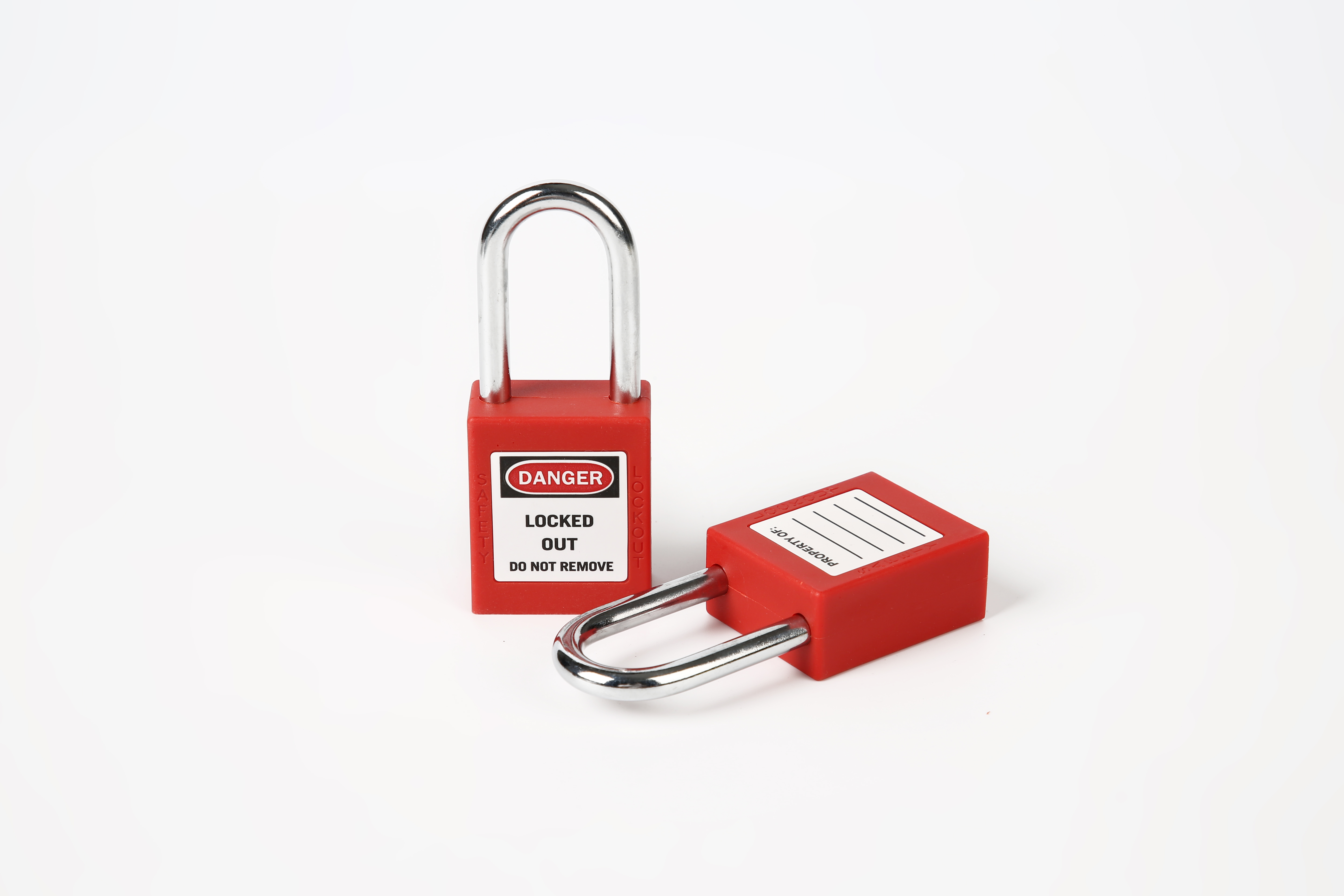 2023 High quality master Key Padlock Safety Plastic Padlock with Two Keys Can Print Your Logo