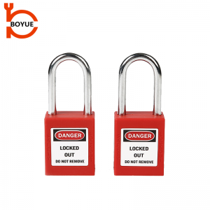China Cheap price Padlock Key Safety Padlock - Industrial 38mm steel shackle safety padlock – Boyue