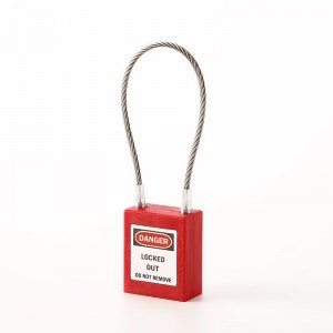 Wholesale Padlock Safety Lock - China Supplier 175mm Steel Cable Shackle Safety Padlock – Boyue