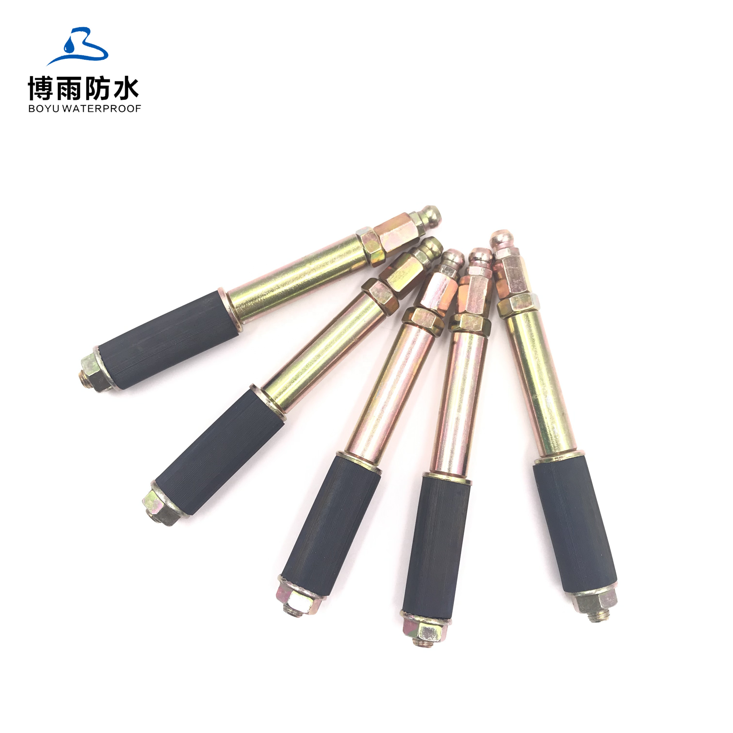 Brass color Injection Packers steel 13*100mm A10 grouting injection packers Featured Image