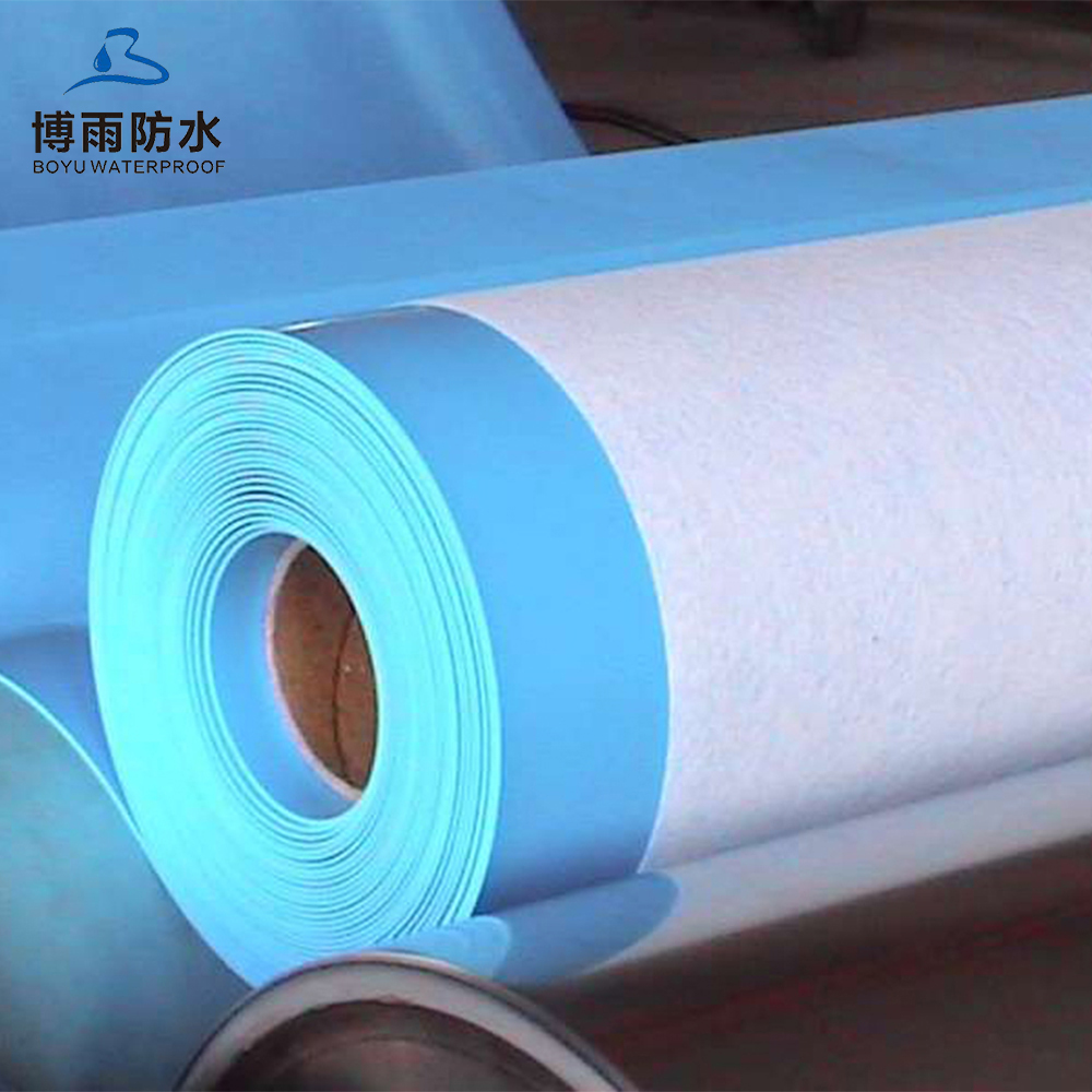 China factory PVC polyvinyl chloride waterproof coiled material membrane for building house railway tunnel
