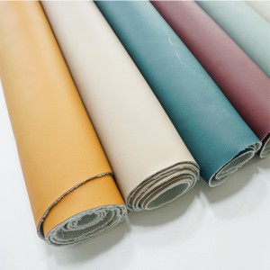 Eco nappa grain fabric solvent free silicone leather stain resistance PU faux leather for furniture upholstery