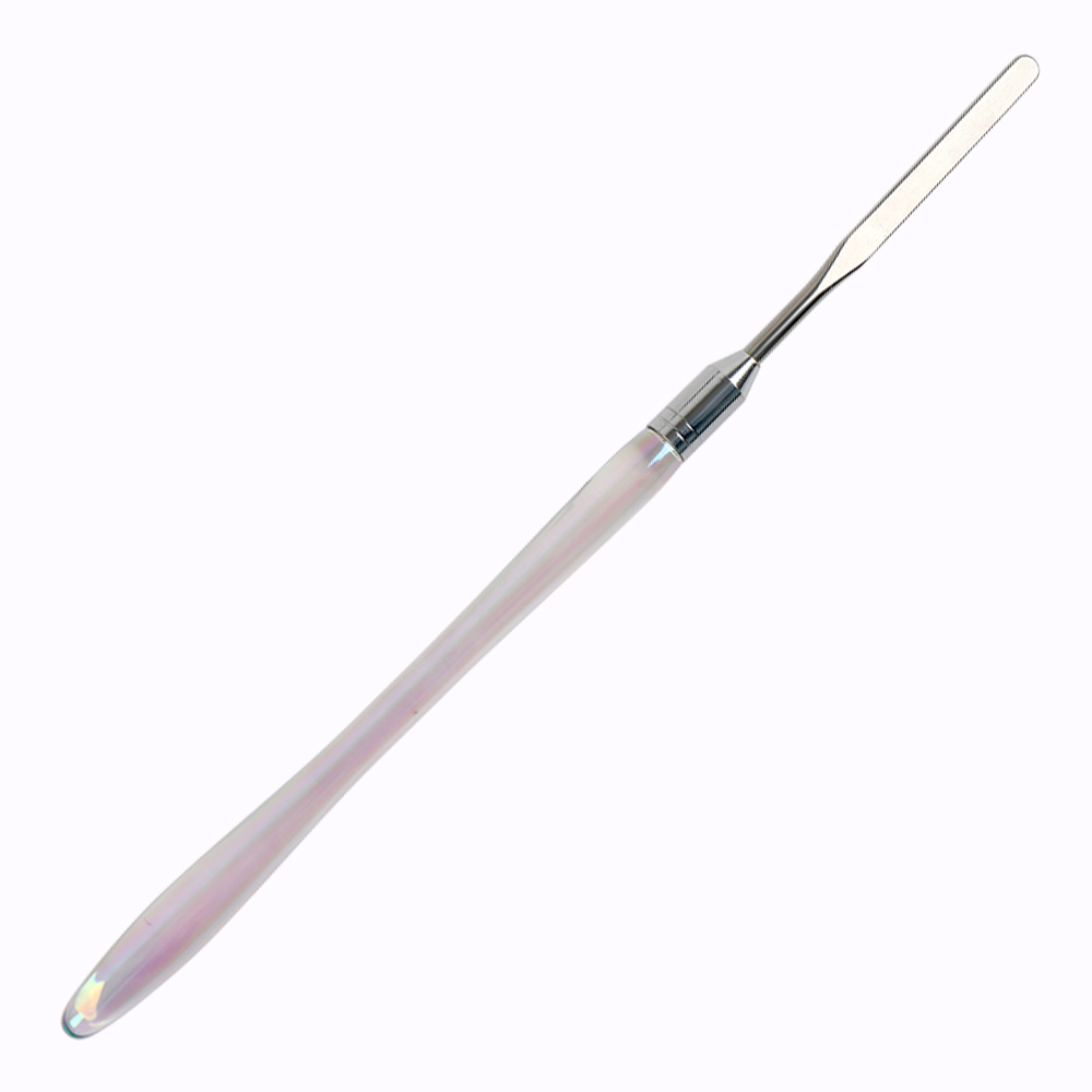Good Quality Costom logo Transparent Plastic Handle Nail Tools Brush Pen Double Cuticle Pusher Stirring Rod