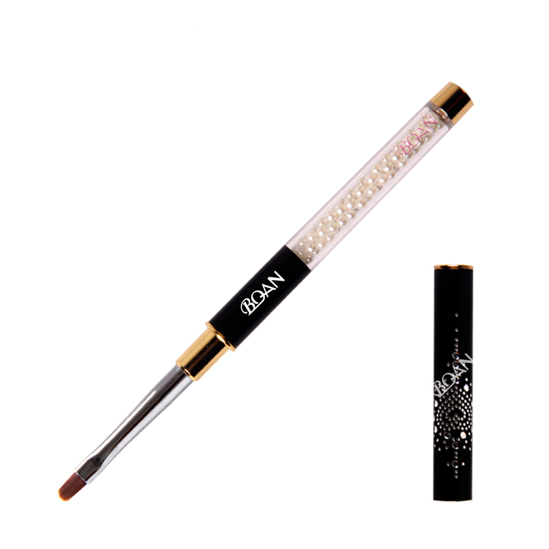 Nail Brush Pen -  pearl Diamond Metal Handle Import Nylon Hair Gel Nail Brush Set – Bo Qian