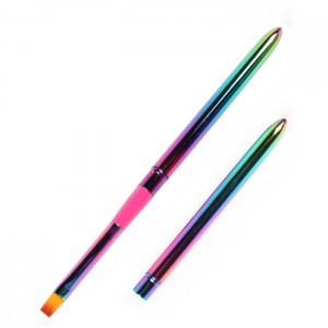 Soft Nail Brush - colorful Aurora Metal Handle Nylon Hair UV Gel  Nail Art Brush  – Bo Qian